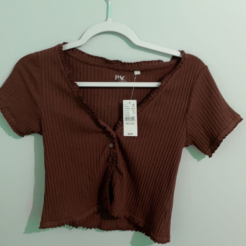 Brown button too